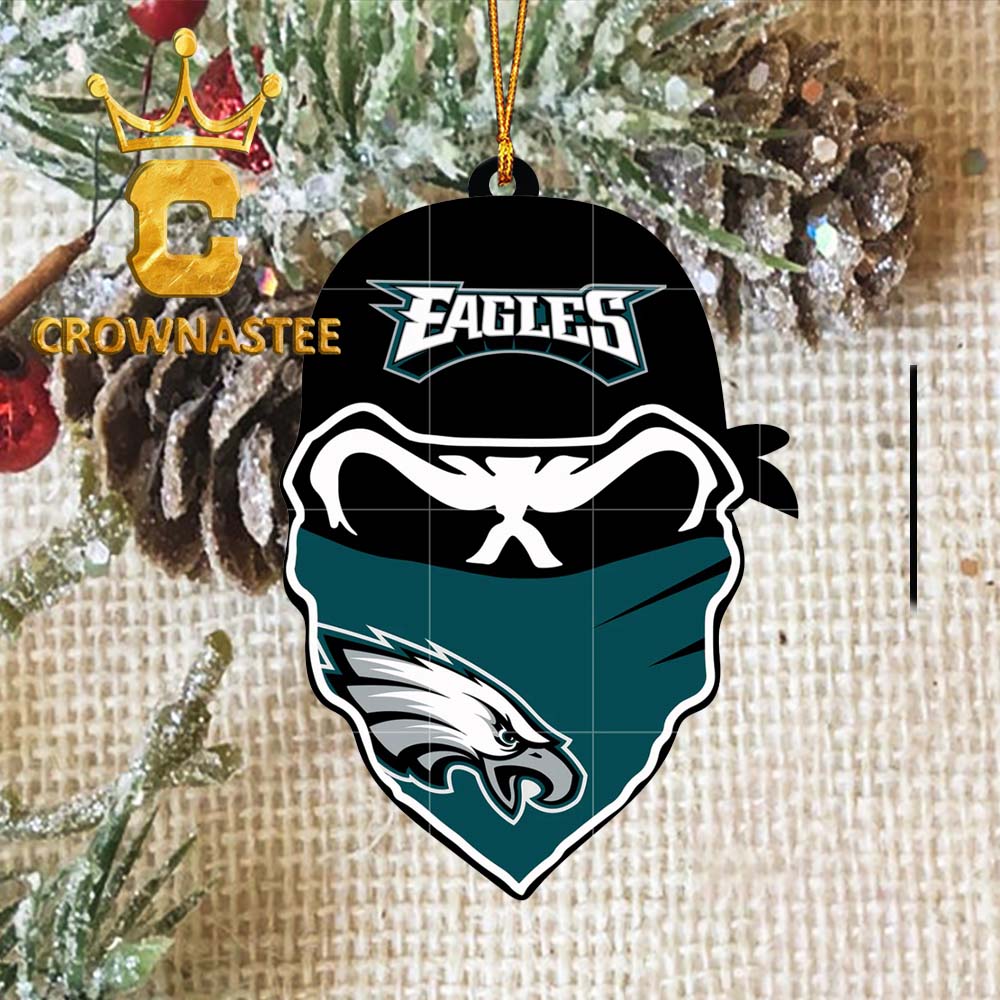 Philadelphia Eagles NFL Skull Acrylic Christmas Tree Decoration Ornament Philadelphia Eagles NFL Skull Acrylic Christmas Tree Decoration Ornament