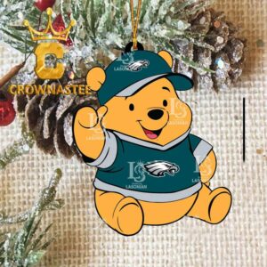 Philadelphia Eagles Pooh Bear NFL Acrylic Christmas Tree Decoration Ornament
