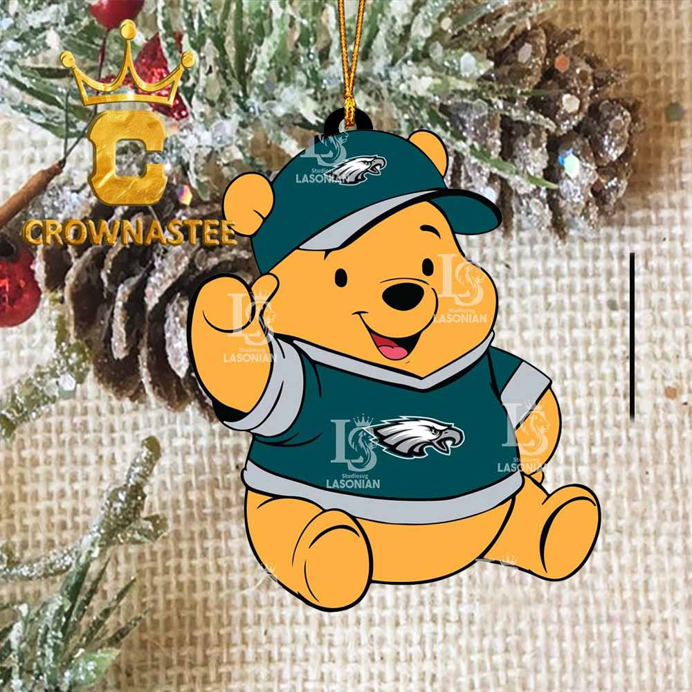 Philadelphia Eagles Pooh Bear NFL Acrylic Christmas Tree Decoration Ornament Philadelphia Eagles Pooh Bear NFL Acrylic Christmas Tree Decoration Ornament