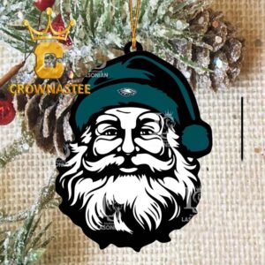 Philadelphia Eagles Santa Claus Christmas NFL Acrylic Christmas Tree Decoration Ornament