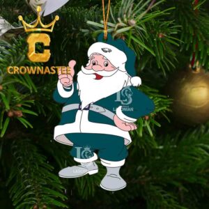 Philadelphia Eagles Santa Claus NFL Acrylic Christmas Tree Decoration Ornament