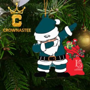 Philadelphia Eagles Santa Dabbing Christmas NFL Acrylic Christmas Tree Decoration Ornament
