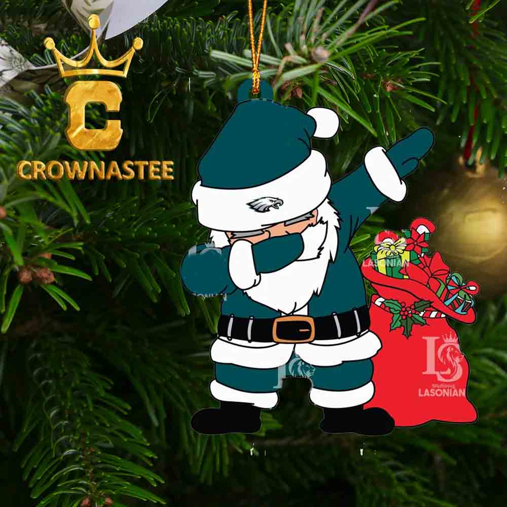 Philadelphia Eagles Santa Dabbing Christmas NFL Acrylic Christmas Tree Decoration Ornament Philadelphia Eagles Santa Dabbing Christmas NFL Acrylic Christmas Tree Decoration Ornament