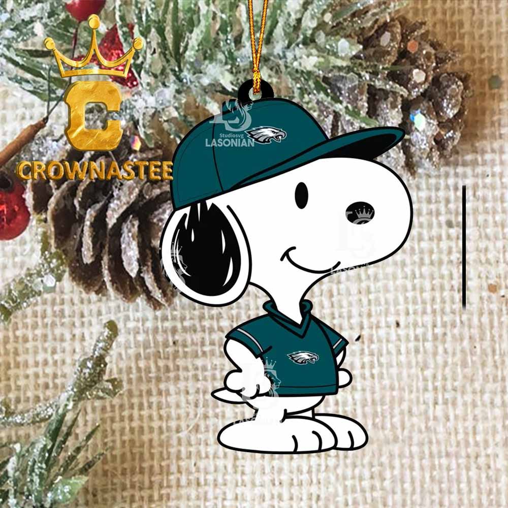Philadelphia Eagles Snoopy Football NFL Acrylic Christmas Tree Decoration Ornament Philadelphia Eagles Snoopy Football NFL Acrylic Christmas Tree Decoration Ornament