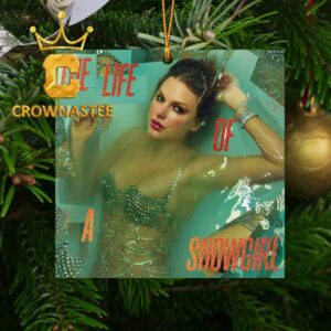 Taylor Swift The Life Of A Showgirl Album Cover Acrylic Christmas Tree Decoration Ornament