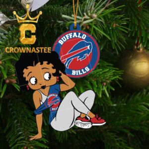 Betty Boop Buffalo Bills NFL Football Acrylic Christmas Tree Decoration Ornament