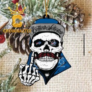 Buffalo Bills Badass Skull NFL Acrylic Christmas Tree Decoration Ornament