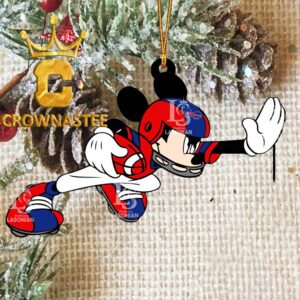 Buffalo Bills Disney Mickey Mouse NFL Acrylic Decoration Christmas Tree Ornament