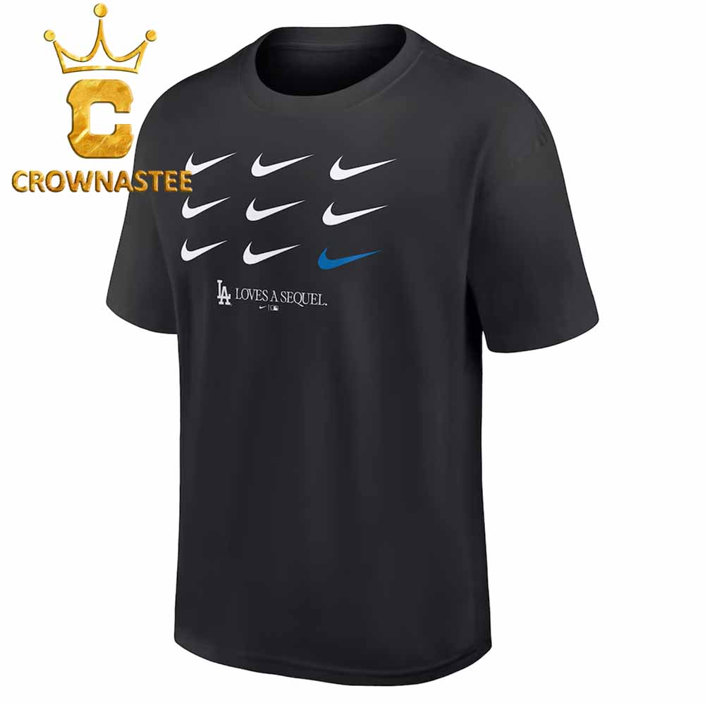 Los Angeles Dodgers Loves A Seques Nike 2025 MLB World Series Champions T-Shirt