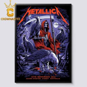 Metallica Accor Stadium Sydney 2025 Australia M72 World Tour Pop Up Exclusive Home Decor Poster Canvas