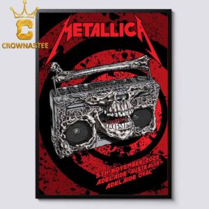 Metallica Adelaide Oval 2025 Autralia M72 World Tour Home Decor Poster Canvas