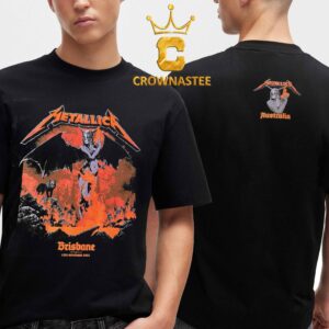 Metallica Brisbane 2025 Suncorp Stadium Australia M72 World Tour Pop Up Exclusive Two Sided T-Shirt