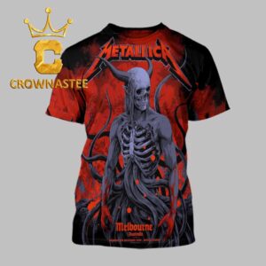 Metallica Marvel Stadium Melbourne 2025 Australia M72 World Tour Exclusive Pop Up All Over Print T-Shirt