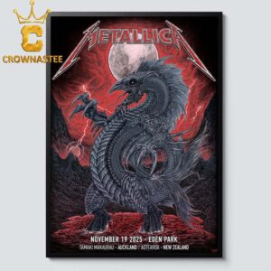 Metallica Tamaki Makaurau Auckland 2025 Aotearoa New Zealand Eden Park M72 World Tour Home Decor Poster Canvas