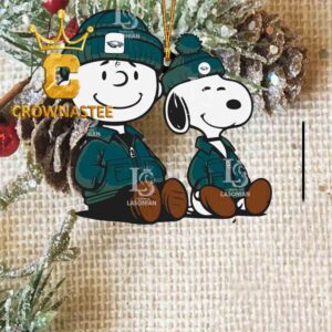 Philadelphia Eagles Snoopy Sport NFL Acrylic Christmas Tree Decoration Ornament