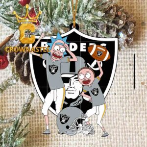 Las Vegas Raiders Rick and Morty NFL Christmas Tree Decoration Ornament