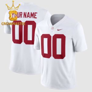 Alabama Crimson Tide Custom Name And Number Game White Football Jersey