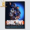 Chicago Bears 2025 NFC North Division Champions Cartoon Home Decor Poster Canvas