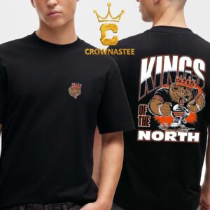 Chicago Bears Kings Of The North 2025 Champions NFC North Two Sided Hoodie T-Shirt Long Sleeve