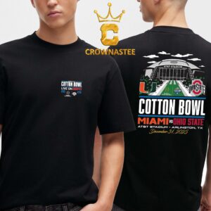 Miami Hurricanes vs Ohio State Buckeyes Football 2026 Cotton Bowl Gameday Two Sided T-Shirt