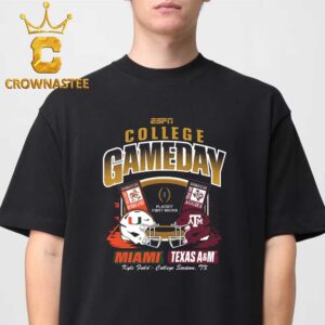 Miami Hurricanes vs Texas A&M 2025 2026 College Football Playoff Game Day Unisex T-Shirt