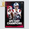 New England Patriots 2025 Champions AFC East Division Home Decor Poster Canvas