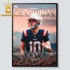New England Patriots 2025 Champions AFC East Division Home Decor Poster Canvas