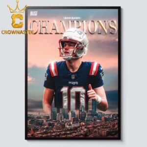 New England Patriots 2025 Champions AFC East Division Home Decor Poster Canvas