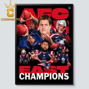 New England Patriots Champions 2025 AFC East Home Decor Poster Canvas