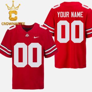 Ohio State Buckeyes Red Personalized Custom Name Football Jersey