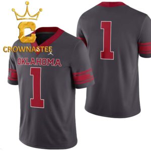 Oklahoma Sooners Anthracite Game Custome Name And Number Jersey