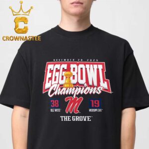 Ole Miss Rebels 2025 Egg Bowl Champions Score Unisex T-Shirt