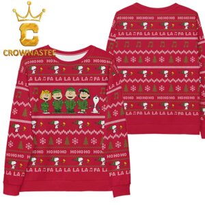 Peanuts Gang Holiday Christmas Unisex Crewneck Ugly Sweater