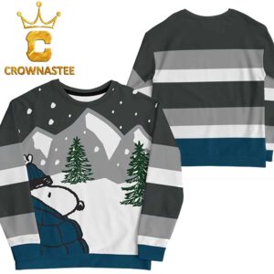 Peanuts Snoopy Puffer Christmas Unisex Crewneck Ugly Sweater