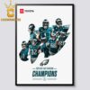 New England Patriots 2025 Champions AFC East Division Home Decor Poster Canvas