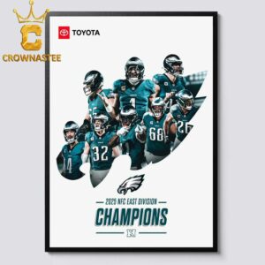 Philadelphia Eagles 2025 NFC East Champions Back To Back Home Decor Poster Canvas Crown