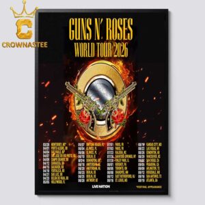 Guns N’ Roses 2026 World Tour Dates Home Decor Poster Canvas Crown