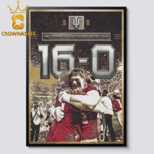Indiana Hoosiers 16 0 National Champions CFP 2025 2026 Season Home Decor Poster Canvas