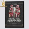 Indiana Hoosiers Football 2025 2026 National Champions Wall Decor Poster Canvas