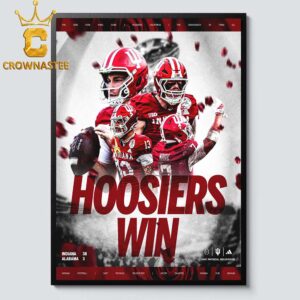 Indiana Hoosiers Football 2026 Champions Rose Bowl Win Home Decor Poster Canvas
