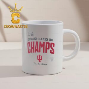 Indiana Hoosiers Football 2026 Chick fil A Peach Bowl Champions Ceramic Mug Cup