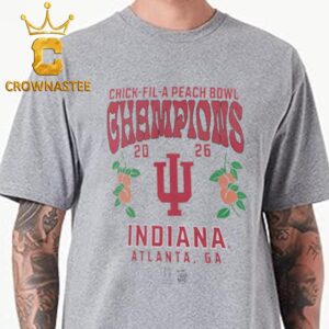 Indiana Hoosiers Football 2026 Chick fil A Peach Bowl Champions Hometown Pride Unisex T-Shirt Hoodie Long Sleeve