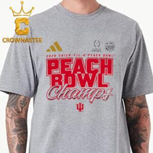 Indiana Hoosiers Football 2026 Chick fil A Peach Bowl Champions Locker Room Unisex T-Shirt Hoodie Long Sleeve
