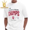 Indiana Hoosiers Football 2026 Chick fil A Peach Bowl Champions Locker Room Unisex T-Shirt Hoodie Long Sleeve