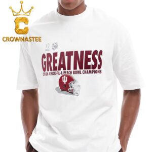 Indiana Hoosiers Football Greatness 2026 Chick fil A Peach Bowl Champions Clock Manager Unisex T-Shirt