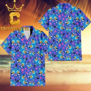 KPOP Demon Hunter Derpy Cat Flower Pattern Regular Hawaiian Shirt