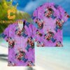 KPOP Demon Hunter Gals Seamless Derpy Cat Flower Pattern Regular Hawaiian Shirt