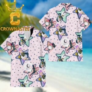 Kpop Demon Hunters Huntrix Rumi Mira Zoey Star Pattern Regular Hawaiian Shirt