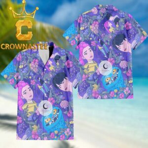 Kpop Demon Hunters Rumi Jinu Floral Regular Hawaiian Shirt