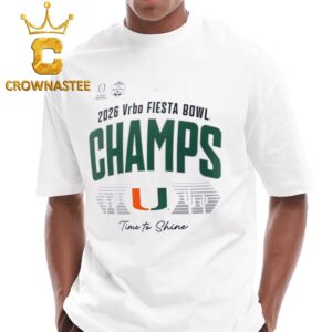 Miami Hurricanes 2026 Fiesta Bowl Champions Time To Shine Locker Room Unisex T-Shirt